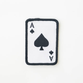 Ace of Spades Embroidered Iron on Patch: No