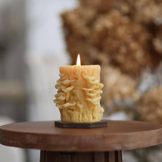 Mushroom Candles – 100% Pure Beeswax – 3 Styles: Morel Mushroom