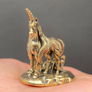 Brass Unicorn Desktop Figurine