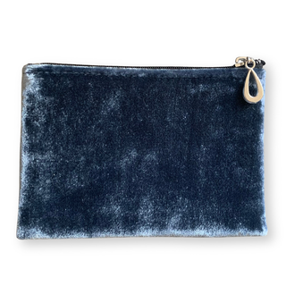 Silk Velvet Coin Purse: Black