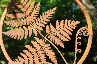 Bracken Fern Ring Metal Silhouette Garden Yard Home Art