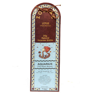 Zodiac Incense- Aquarius: Lotus
