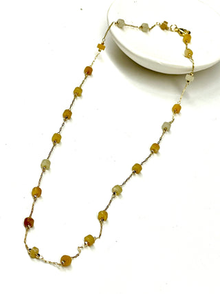 Gemstone Choker Chain Layering Necklace