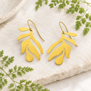 Abstract Modern Botanical Earrings