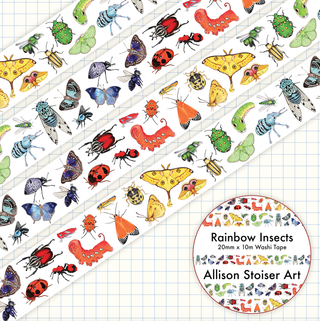 Rainbow Insects Pride Washi Tape