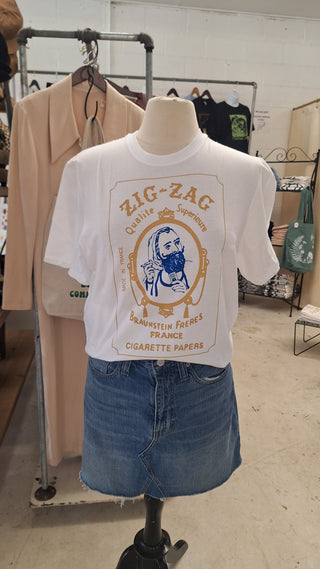 Zig Zag Man Tee Shirt - White