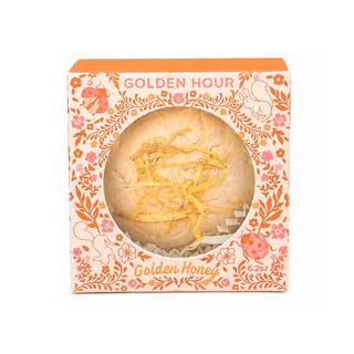 The Golden Hour Bath Bomb in Golden Honey