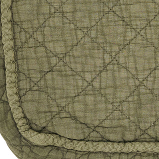 Soft Cotton Quilted Cosmetic Bag: Slate / 9"x7"