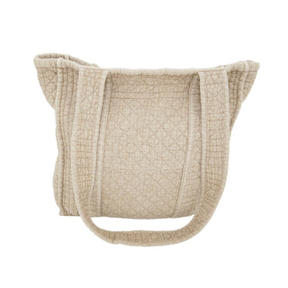 Soft Cotton Quilted Tote Bag: Olive / 14"x12"