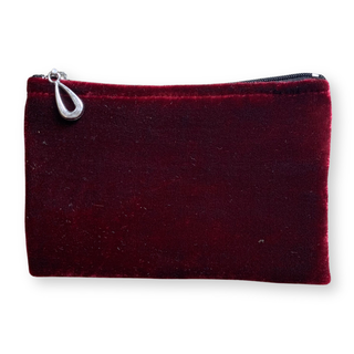 Silk Velvet Coin Purse: Fern