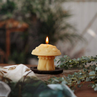 Mushroom Candles – 100% Pure Beeswax – 3 Styles: Amanita Mushroom