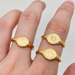 Celestial Sun 18K Gold Plated Ring
