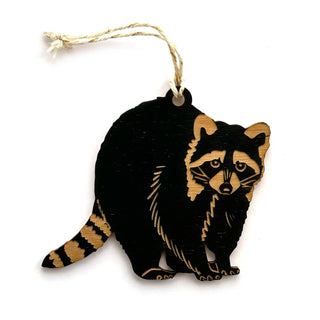 Raccoon Ornament: Black