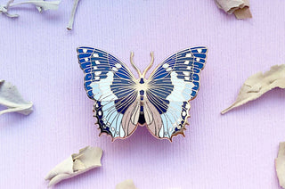 African Bluewing Butterfly - Enamel Pin