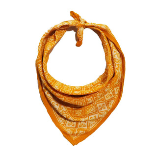 Hand Dyed Batik Bandana - Mustard Yellow