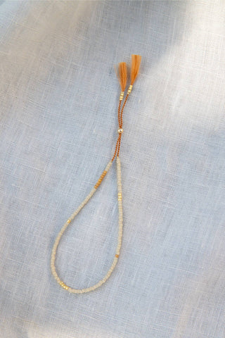 Sintha Silk Bead Bracelet: Olive