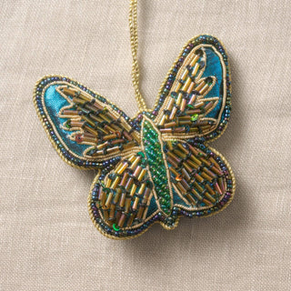 Arvi Beaded Ornament - Butterfly
