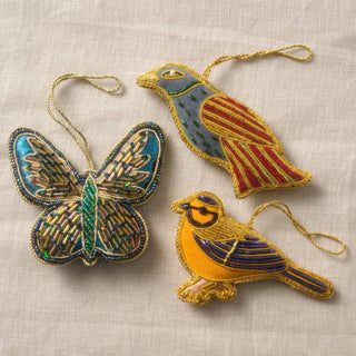 Arvi Beaded Ornament - Butterfly
