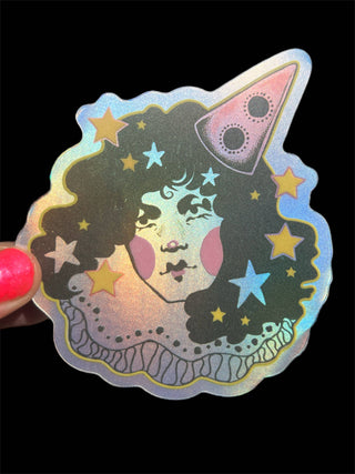 Glam Clown Hologram Sticker