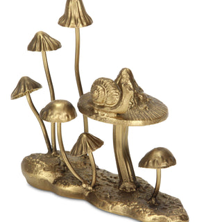 Cast Iron Gold Mushroom Table Accent