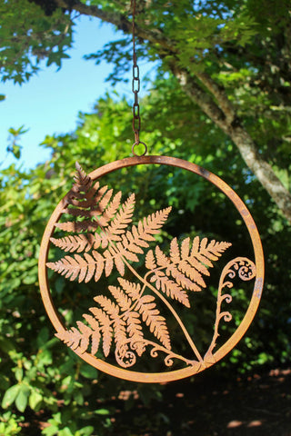 Bracken Fern Ring Metal Silhouette Garden Yard Home Art