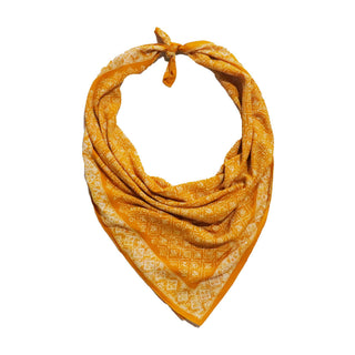 Large Hand Dyed Batik Bandana - Mustard Yellow
