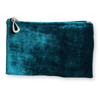 Silk Velvet Coin Purse: Black