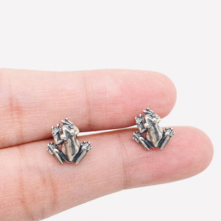 Sterling Silver Vintage Frog Ear Studs