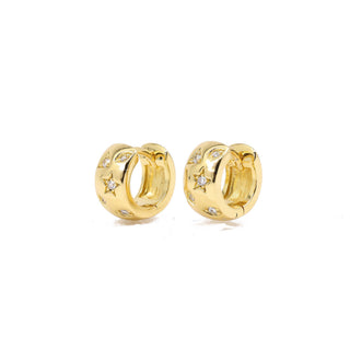 Constellation Huggie Hoop Earrings - Gold