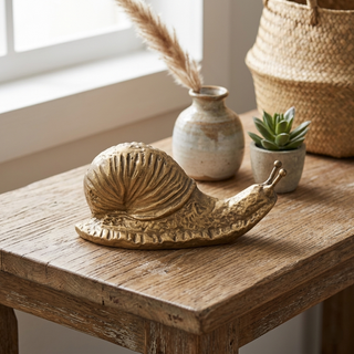 Verdor Golden Snail Cast Iron Decor