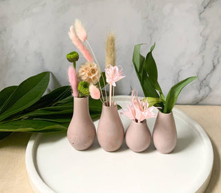 Miniature Concrete Bud Vases | Sage Green