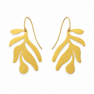 Abstract Modern Botanical Earrings