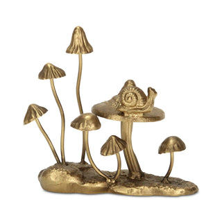 Cast Iron Gold Mushroom Table Accent