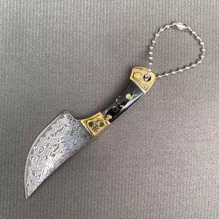 Textured Mini Knife with Black Shell Handle & Protective Cover