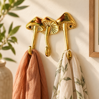 Wild Mushroom Triple Wall Hook