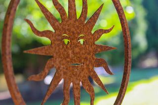Sun Mini Ring - Metal Silhouette Garden Art