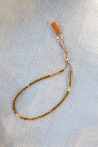 Sintha Silk Bead Bracelet: Salmon