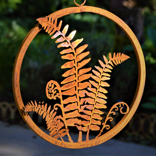 Fern Ring Metal Silhouette Garden Yard Home Art Decor