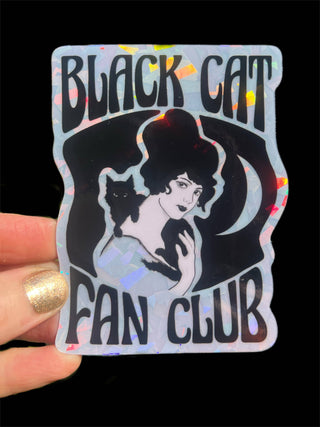 Black Cat Fan Club Holographic Sticker