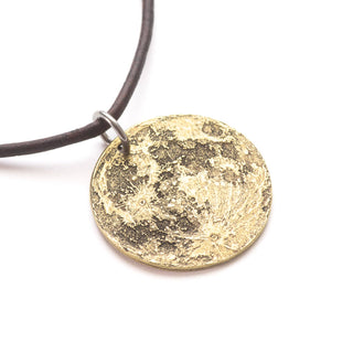 Harvest Moon Brass Necklace: Charm