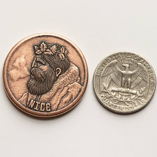 Naughty or Nice Copper Decision Maker Keepsake token