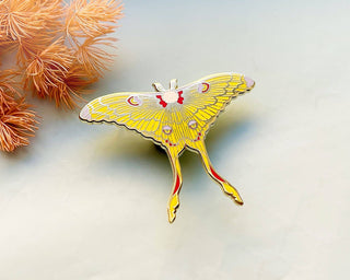 Comet Moth (Argema mittrei) Enamel Pin