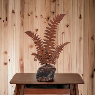 Medium Fern Leaf Tab - Metal Silhouette Garden Yard Home Art