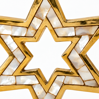 Brass Six Point Star Candle Holder