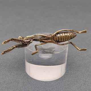 Vintage Brass Mantis Desktop Figurine