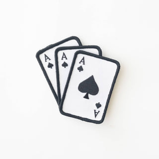 Ace of Spades Embroidered Iron on Patch: No