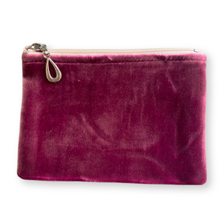 Silk Velvet Coin Purse: Indigo