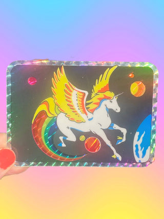 Pegasus Glitter Sticker - 4 Inch