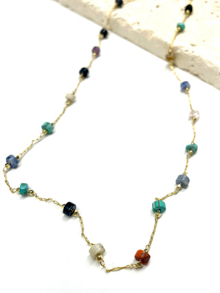 Gemstone Choker Chain Layering Necklace