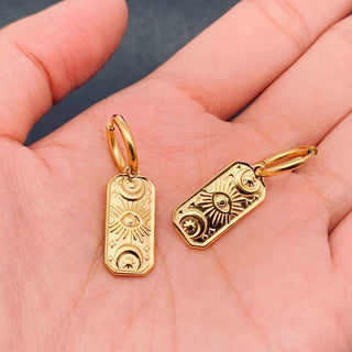 Evil Eye 18K Gold-Plated Dangle Earrings
